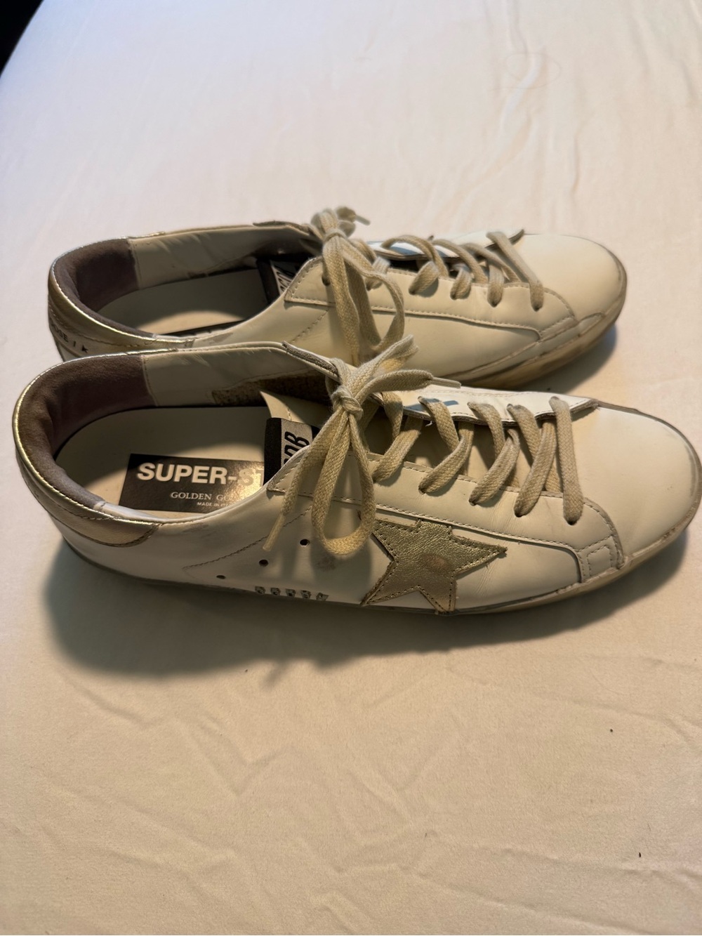 golden goose superstar sneakers w/gold star and heel tab - FEEL FREE TO OFFER! - Picture 4 of 5